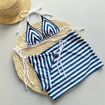 Komplet bikini w paski