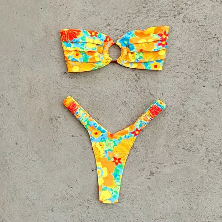 Bikini z printem w kwiaty