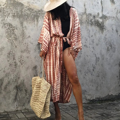 Plażowe kimono Tie Dye