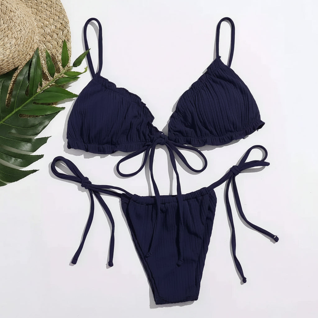 Jednolite bikini z wiązaniami