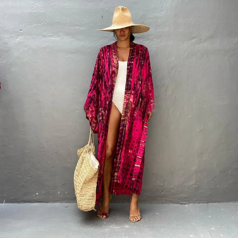 Plażowe kimono Tie Dye