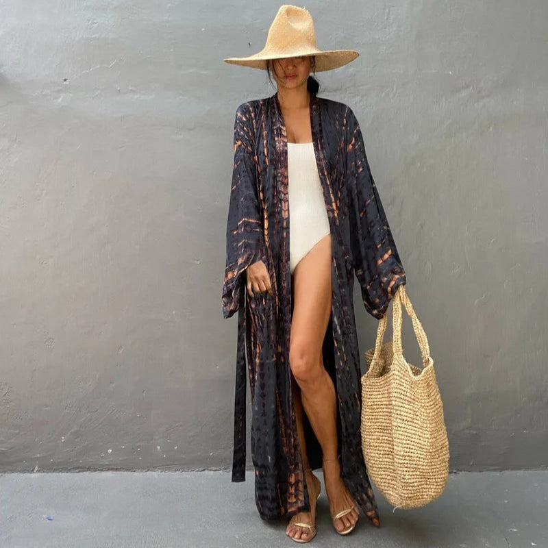 Plażowe kimono Tie Dye