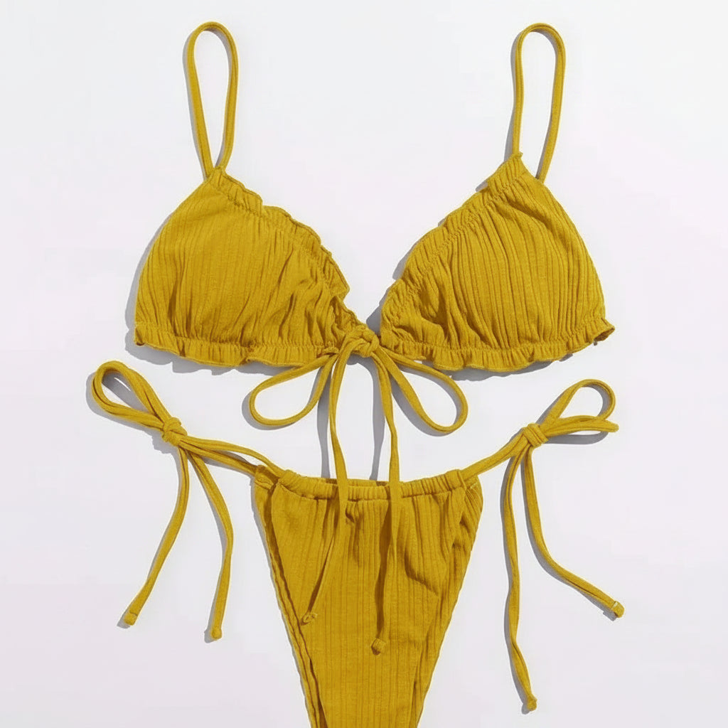 Jednolite bikini z wiązaniami