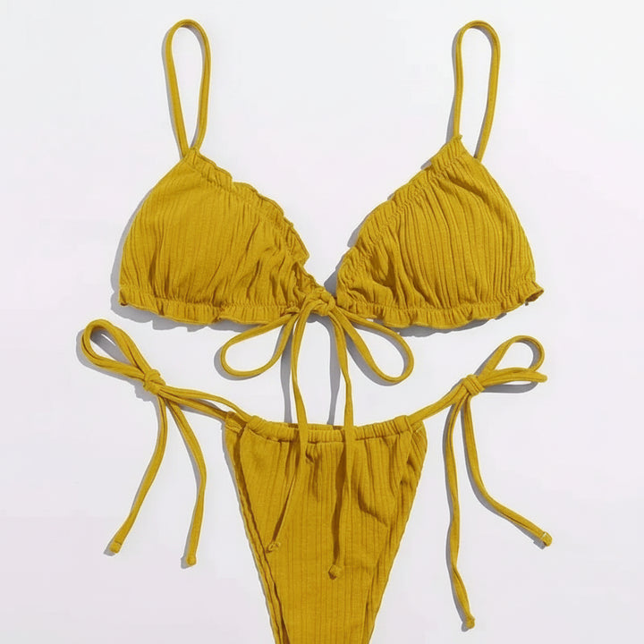 Jednolite bikini z wiązaniami