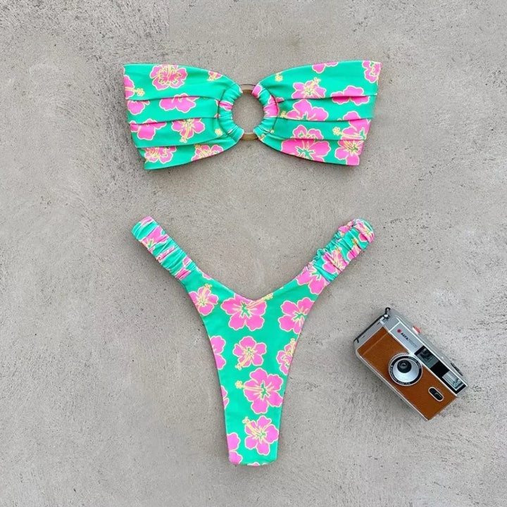 Bikini z printem w kwiaty