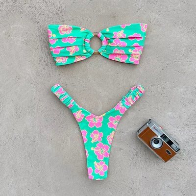 Bikini z printem w kwiaty