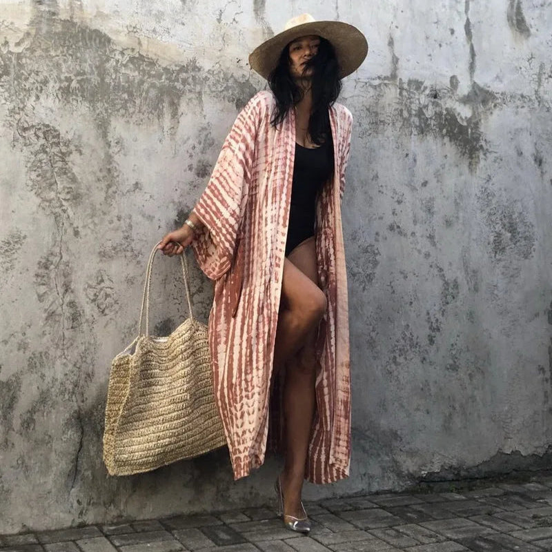 Plażowe kimono Tie Dye