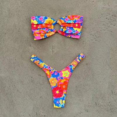 Bikini z printem w kwiaty