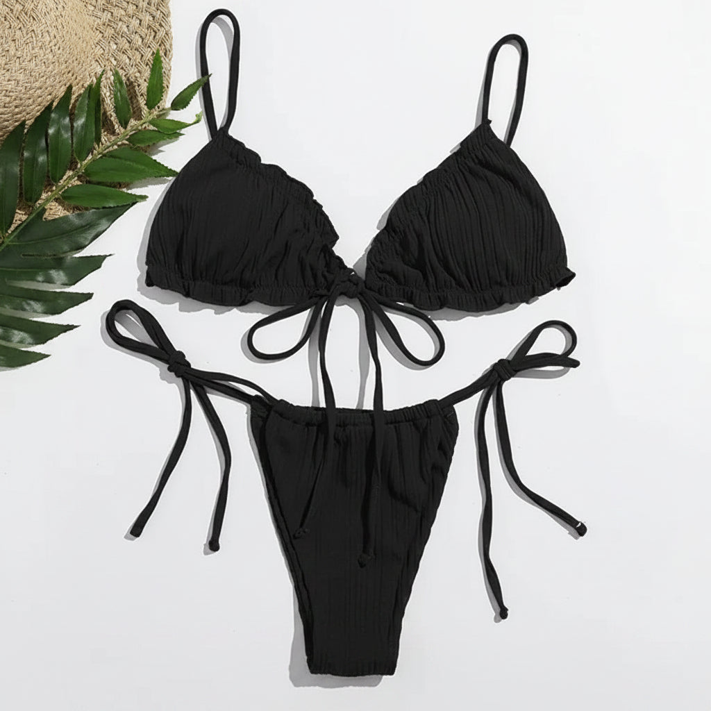 Jednolite bikini z wiązaniami