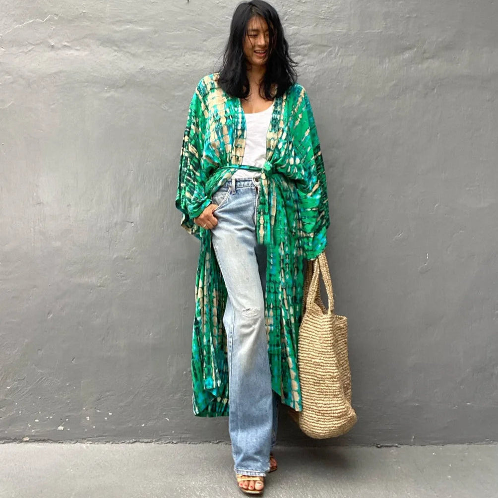 Plażowe kimono Tie Dye