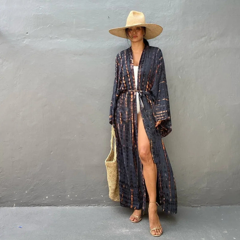 Plażowe kimono Tie Dye