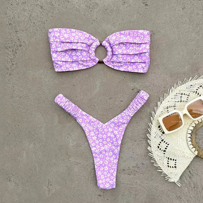 Bikini z printem w kwiaty