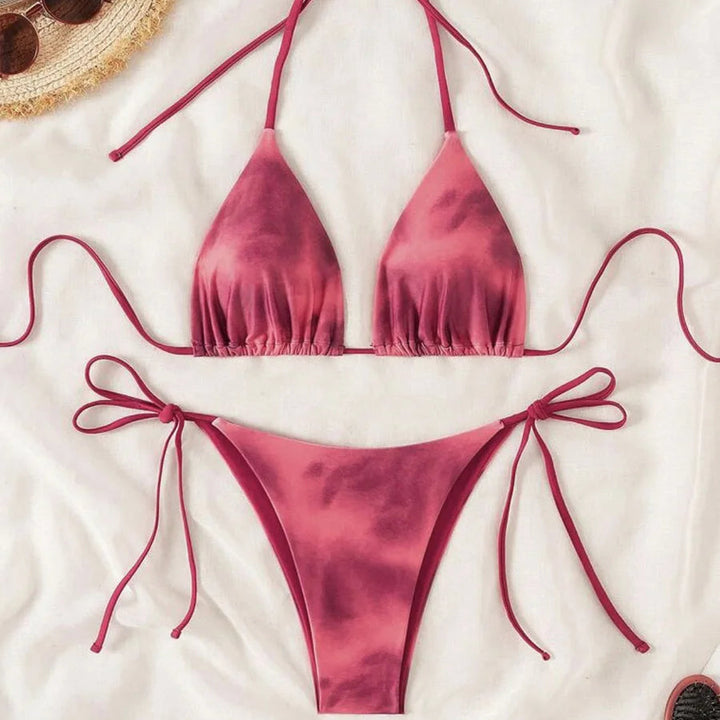 Trójkątne bikini Tie Dye
