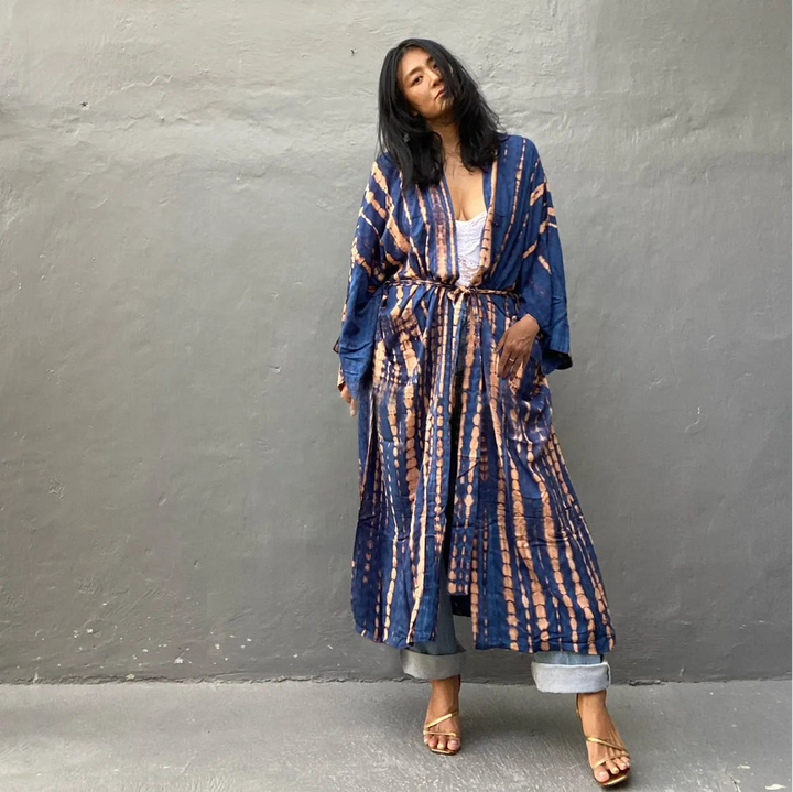 Plażowe kimono Tie Dye