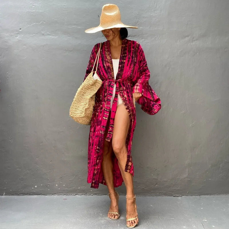 Plażowe kimono Tie Dye