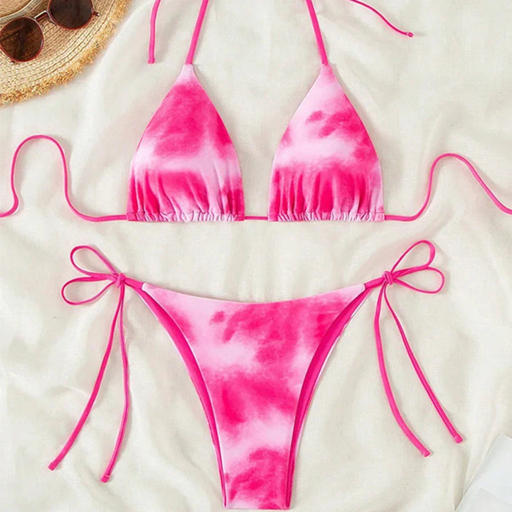 Trójkątne bikini Tie Dye