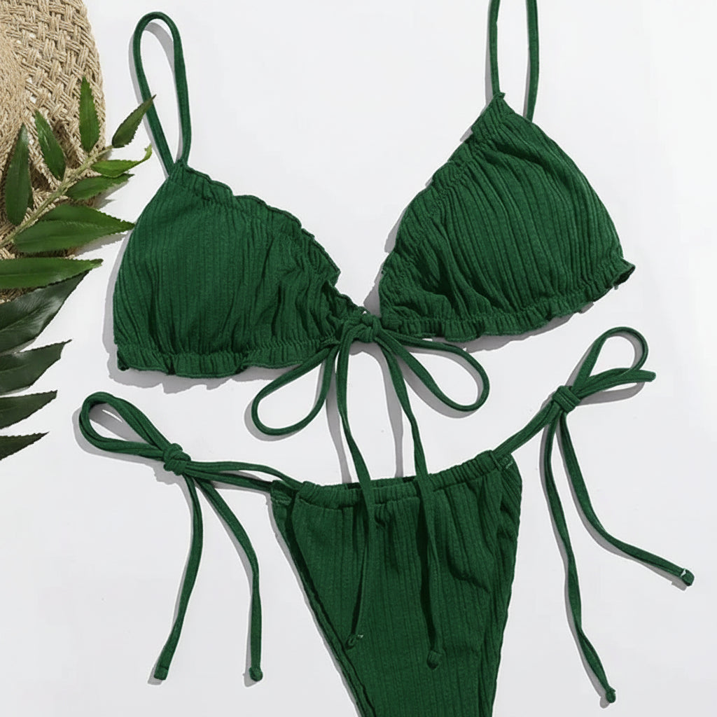 Jednolite bikini z wiązaniami