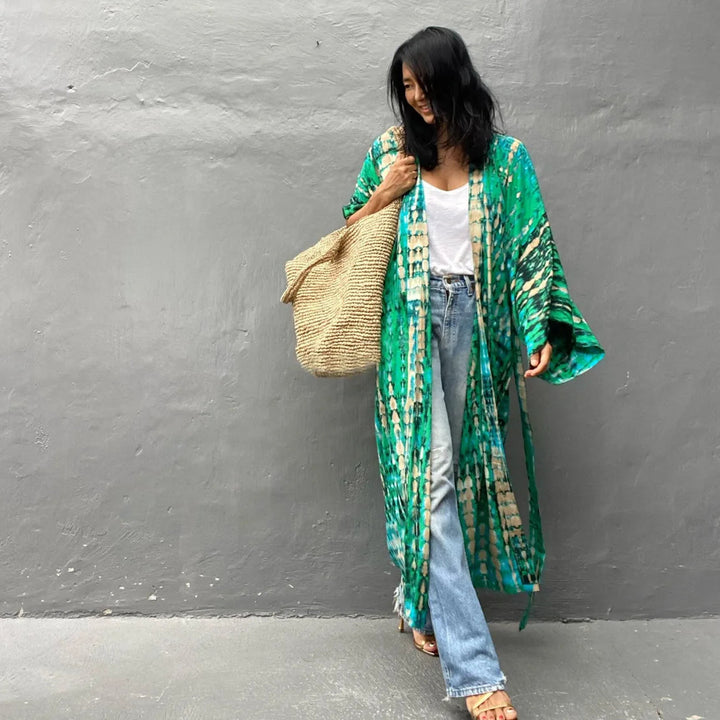 Plażowe kimono Tie Dye