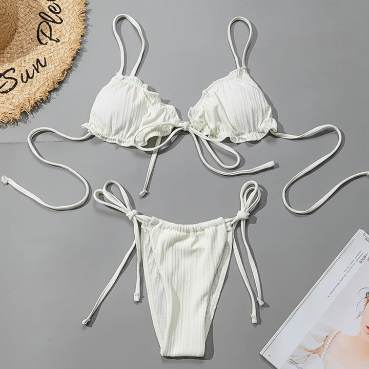 Jednolite bikini z wiązaniami