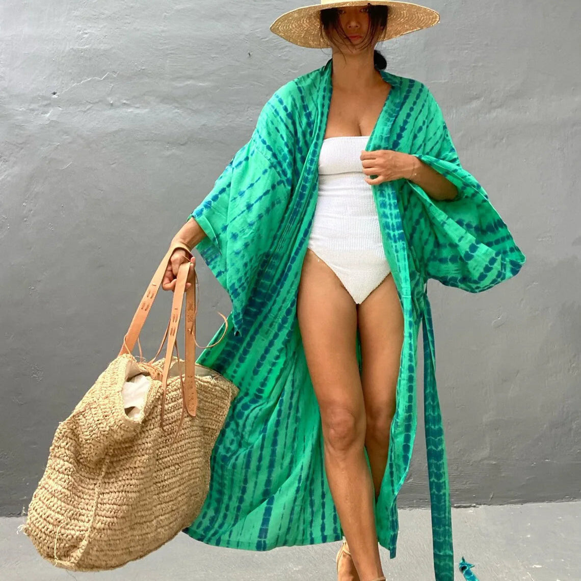 Plażowe kimono Tie Dye