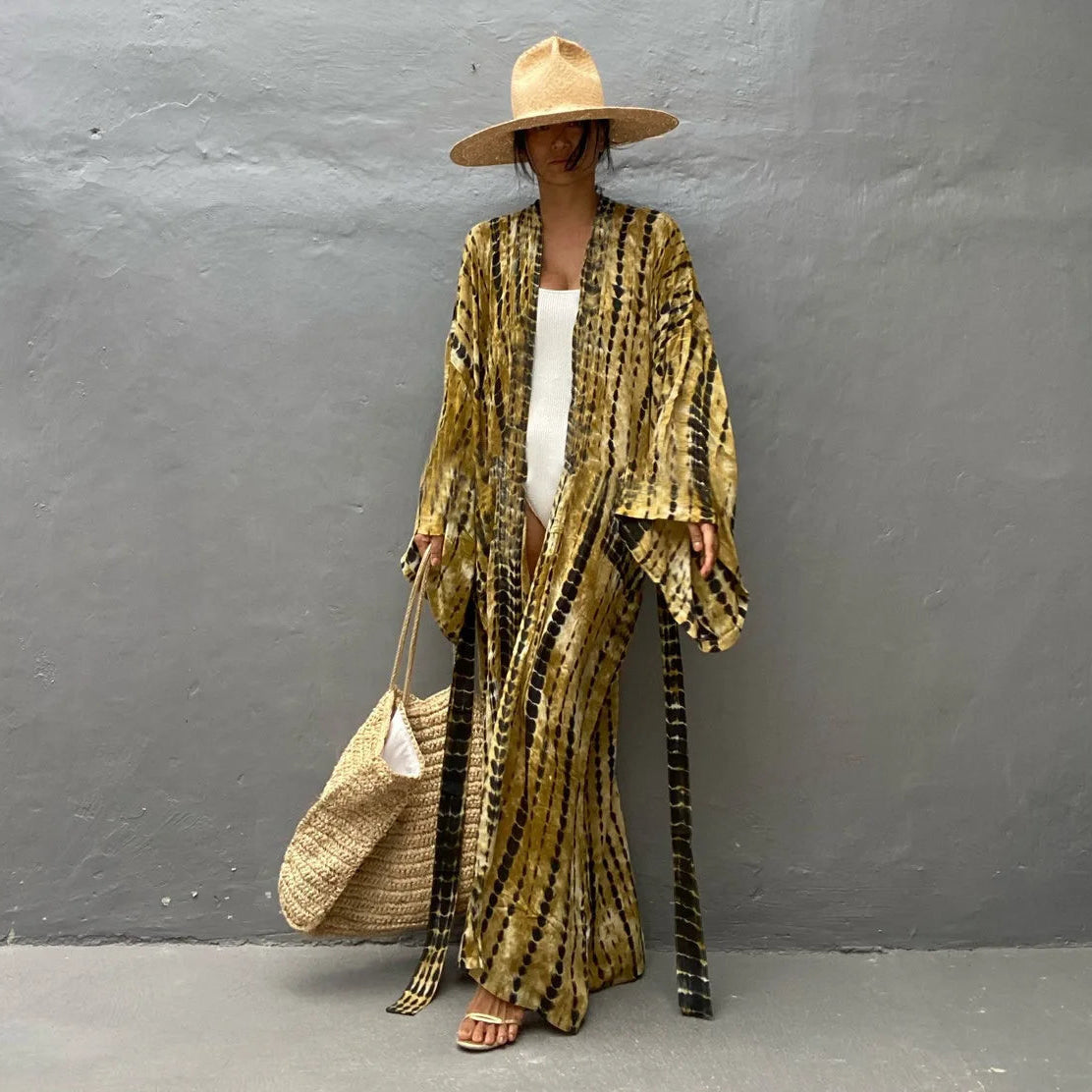 Plażowe kimono Tie Dye