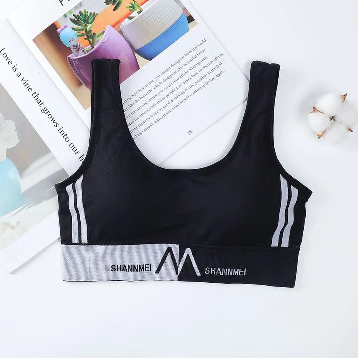 Biustonosz sportowy z napisami